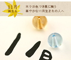 木々が色づき風に舞う華やかな11月生まれの人へ