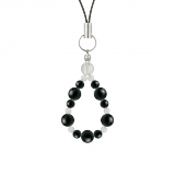 鳳凰（6mm）一色ブラックトルマリンストラップ