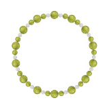 鳳凰（6mm）一色ペリドットブレスレット