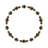 鳳凰（6mm）一色タイガーアイブレスレット