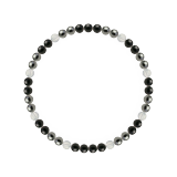 純真（4mm）災いを払い身を守るオニキス・ヘマタイト・水晶（クォーツ）ブレスレット