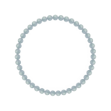 純真（4mm）一色アクアマリンブレスレット