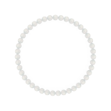純真（4mm）白色フロスティクォーツブレスレット