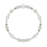 花かずら（6mm）再生する力を高めるホワイトオニキス・翡翠・水晶（クォーツ）ブレスレット