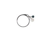 絆リング11号（6mm・4mm）シルバー925才能と魅力を引き出すホワイトオパール・クリソコラリング