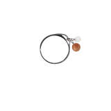 絆リング11号（6mm・4mm）シルバー925陰陽が心身を調和するサンストーン・ブルームーンストーンリング