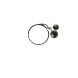 絆リング11号（8mm・6mm）シルバー925千歳緑色ブラッドストーンリング
